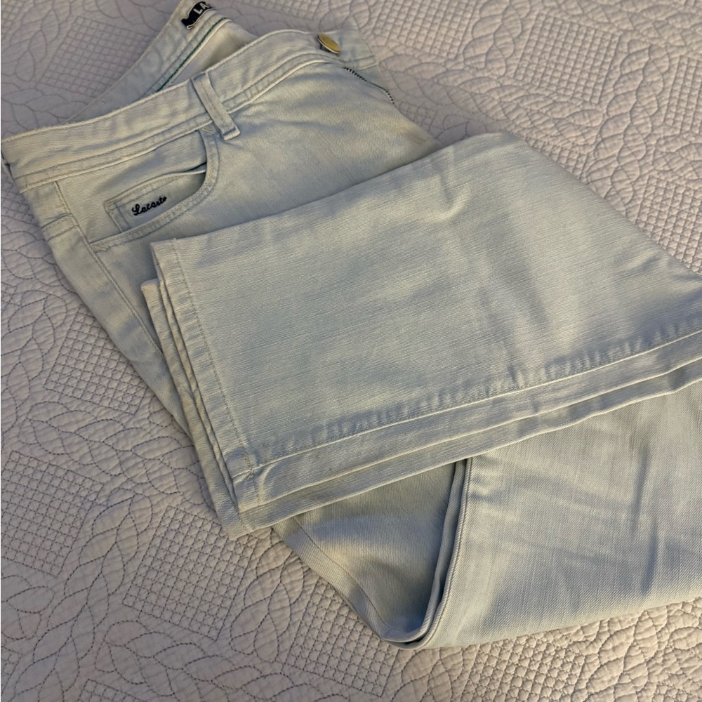 Lacoste women’s straight leg jeans size 32 lightwash